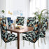 NORTHERN BROTHERS Chair Covers for Dining Room Printed Dining Chair Covers (Set of 4,Black Green Leaf)