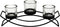 Seraphic Iron Arch Centerpiece Candle Holder, Black, Clear Chunky 3 Cups
