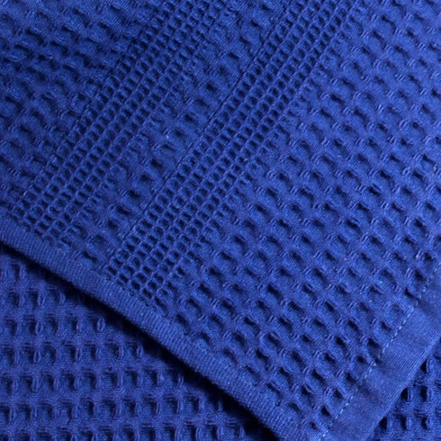 Gilden Tree Waffle Weave Hand Towels for Bathroom Quick Drying Lint Free Thin, Classic Style (Indigo)