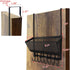 Giftgarden Over The Door Hooks Coat Rack with Wire Mesh Basket, 12 Hooks Door Hanger & Wall Mount Storage Organizer for Bathroom Bedroom Kitchen Cabinet Office Hanging, Black