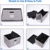 File Storage Organizer, Collapsible Office File Boxes with Lid, Linen Filing Hanging Folder Document Organizers for Letter/Legal Size with Slide Rails