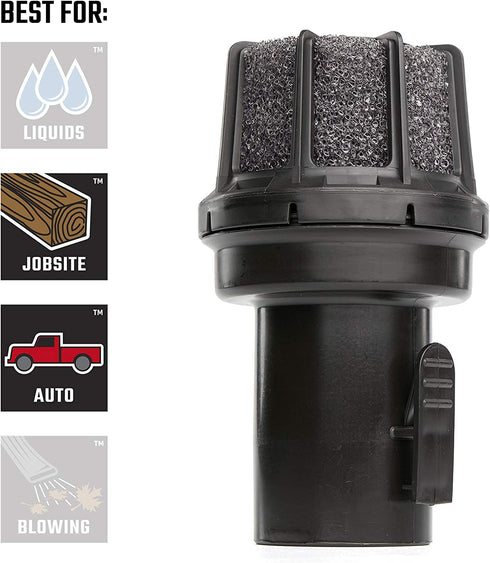 CRAFTSMAN CMXZVBE38660 2-1/2 in. Muffler Diffuser Wet/Dry Vac Attachment for Shop Vacuums, Black