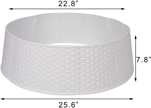 Blissun Christmas Tree Ring, Plastic Christmas Tree Collar, Christmas Tree Skirt for Artificial Christmas Trees Decoration (White)