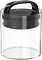 Prepara Evak Fresh Saver, Small-Short Airless Canister with Black handle, 0.5 Quart, Clear