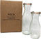 Weck Juice Jar Combo Pack - (1) 766 1-Liter jar (1) 764 1/2-Liter jar with Glass Lids, Rubber Rings and Steel Clamps