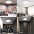 Ocioc LED Flush Mount Ceiling Light, 8.9inch 18W 5000K, Slim Round Surface Mount Lighting Fixture for Bedroom, Utility Room, Hallway, Stairwells, Closets White ETL Lsted