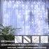 SUPERNIGHT LED Curtain Lights, Window Curtain Twinkle String Lights for Patio,Bedroom, Wedding, Party, Thanksgiving Day, Christmas Decoration (9.8 x 9.8 ft, 300LEDs, 8 Modes, Timer, Cool White)
