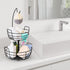 Fruit Basket, Auledio Fruit Bowl 2 Tier Fruit Basket for Kitchen with Banana Hanger, Fruit Bowl for Kitchen Counter Bread Basket Fruit Holder
