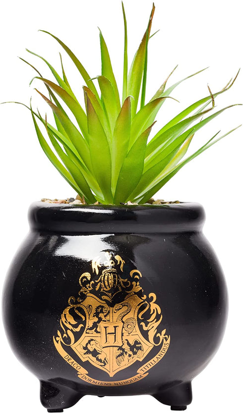 Silver Buffalo Harry Potter House Crest Decorative Artificial Faux Greenery Plant in Ceramic