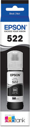 EPSON T522 EcoTank Ink Ultra-high Capacity Bottle Black (T522120-S) for select Epson EcoTank Printers