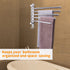 Towel Rack, Towel Bar with 5-Arm Bathroom Towel Shelf Swivel Wall-Mounted Towel Bar Holds for Bathroom, Pool, Kitchen (5 Arms Type)