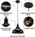 Farmhouse Pendant Light, Asnxcju Black Pendant Light Fixtures, Industrial Vintage Hanging Ceiling Light Fixture for Kitchen, Barn, Dining Room (1 Pack)