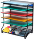 Samstar Letter Tray Organizer, 6-Tier Mesh Desk File Organizer Paper Sorter Holder File Rack Shelves, Black