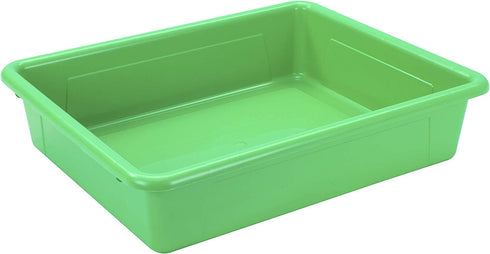 Storex 62520U05C Storage Tray, Letter Size, 5-Pack, 10 x 13 x 3 Inches, Green,Flat Tray