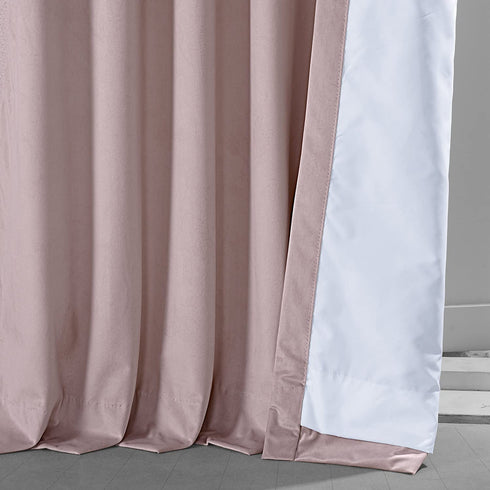 HPD Half Price Drapes VPYC-161207-84 Plush Velvet Curtain (1 Panel), 50 X 84, Ballet Pink