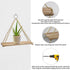 Hanging Shelves 3 Pack , POZEAN Wooden Floating Wall Shelves, Hanging Plant Shelf, Boho Wall Decor Shelves for Bedroom, Plants, Living Room, Office (Included 6 Ropes 3 Rings 3 Hooks and Anchors)