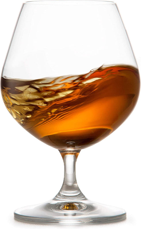 Circleware Chantal Cognac Wine Snifter Whiskey Glasses, Set of 4 All-Purpose Elegant Entertainment Party Beverage Glassware Drinking Cups for, Beer, Liquor and Bar Decor, 4 Count (Pack of 1), Brandy