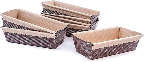 Paper Loaf Pan, Disposable Paper Baking Loft Mold 25ct, All Natural, Recyclable, Microwave Oven Freezer Safe, Providing Beautiful Display for Baked Goods (6"x 2.5"x2")