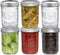 Pack of 6 Glass Mason Jars with Lids and Bands 16oz Wide Mouth Ball Mason Jars for Jam Making, Pickled Vegetables, Candied Fruit, Homemade Preserves, Kitchen Storage (16 oz)