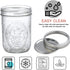 Pack of 6 Glass Mason Jars with Lids and Bands 16oz Wide Mouth Ball Mason Jars for Jam Making, Pickled Vegetables, Candied Fruit, Homemade Preserves, Kitchen Storage (16 oz)