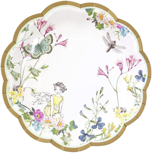 Talking Tables Truly Fairy Paper Plate with Fairy Design for a Tea Party or Birthday, Multicolor (24 Pack)