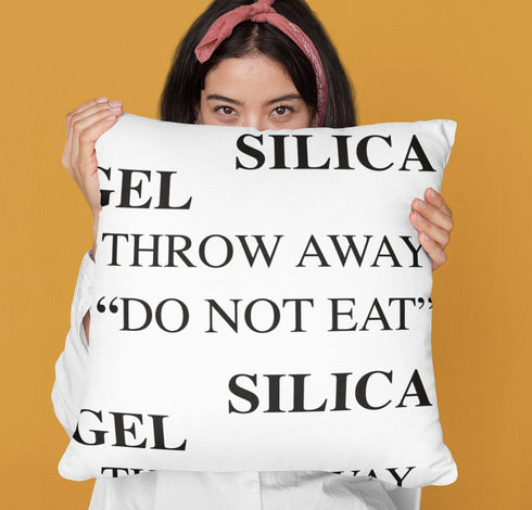 Silica Gel Throw Pillowcases, Lightweight Super Soft Easy Care Pillowcases - 2-Pack, Funny Square Throw Pillow Cover, 16"X16" Decorative Pillowcase Funny Decor Case with Hidden Zipper