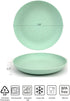 Nicunom 8 Pack Lightweight Wheat Straw Plates, 8" Unbreakable Dinner Plates, Dishwasher Microwave Safe Plates Dishes, Reusable Plate for Fruit Snack Container