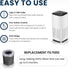 KIKI PURE A1 Mini HEPA USB-C Powered Air Purifier. Ultra Portable (5.2in tall, 6.7 ounces), Ultra Quiet. Perfect for Travel, In-Car and Desktop (White)