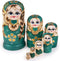 Jeccffes Russian Nesting Dolls Matryoshka Wooden Stacking Nested Set 7 Pieces Handmade Toys for Kids Children Christmas Mother's Day Birthday Home Room Decoration