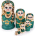 Jeccffes Russian Nesting Dolls Matryoshka Wooden Stacking Nested Set 7 Pieces Handmade Toys for Kids Children Christmas Mother's Day Birthday Home Room Decoration