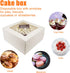 Cake Boxes 10 Inch, FEELFINE, 12pcs 10x10x5 Inches Bakery Boxes Cake Boxes with Window Cake Boards for Cakes, Cookies, Strawberries, Donuts, Muffins