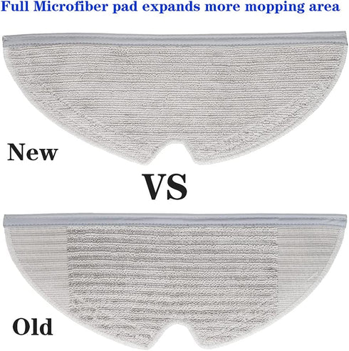 10pcs Replacement Full Microfiber Mopping Pads Washable Vacuum Cleaner Mop Cloths for XiaoMi Roborock S5 Max S6 Pure S6 MaxV S5 S51 S50 S55 Xiaowa E25 E35