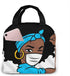 Kslai Afro Woman Nurse Doctor Lunch Bag Tote Bag Lunch Bag for Women Lunch Box Insulated Lunch Container