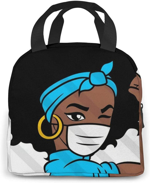 Kslai Afro Woman Nurse Doctor Lunch Bag Tote Bag Lunch Bag for Women Lunch Box Insulated Lunch Container
