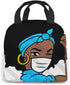 Kslai Afro Woman Nurse Doctor Lunch Bag Tote Bag Lunch Bag for Women Lunch Box Insulated Lunch Container