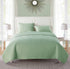 VCNY Home Nina Collection Quilt Set-Ultra-Soft Reversible Coverlet Bedding-Lightweight, Cool, and Breathable Bedspread, Machine Washable, King, Green