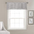 Lush Decor, Light Gray Wave Texture Valance | Pleated Ruffle Fold Window Kitchen Curtain (Single), 18? x 52