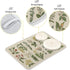 Flower Herbs Dish Drying Mat for Kitchen Counter Decor 18x24 Inch Absorbent Reversible Wild Plant Dish Mat Microfiber Drying Pad Sage Leaves Dish Drainer Rack Mats for Coffee Bar