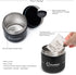 BLUE BUS BUNKER Smell Proof 500ML Jar Airtight Container - Multipurpose Bunker for Keeping Herb, Spice, Coffee, & Tea Fresh, Airtight Storage Canister with Moisture Bag, Magnet Stand, & Pen (Black)