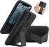 LAUDTEC Silicone Kickstand Case Compatible with iPhone 11 case Vertical and Horizontal Stand Hand Strap Metal Kickstand, Flexible Soft Liquid Silicone Stand Case for iPhone 11(Black)
