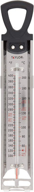 Taylor Precision Products Stainless Steel Candy Deep Fry Food Cooking Kitchen Thermometer, 12 Inches