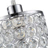 Cuaulans 1 Pack Modern Chrome Crystal Ceiling Pendant Light Fixture, Adjustable Pendant Lighting for Kitchen Island Window Dining Room Bedroom