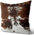 LEKAIHUAI Home Decoration Throw Pillow Cases Covers Tri Color Brown Cowhide Pillowcases Square Two Sides Print 22x22 Inches Set of 2