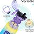 Elvira 32oz Motivational Water Bottle with Time Marker & Removable Fruit Infuser, Leakproof BPA Free Wide Mouth, Ensure You Drink Enough Water Daily for Fitness and Outdoor Activity