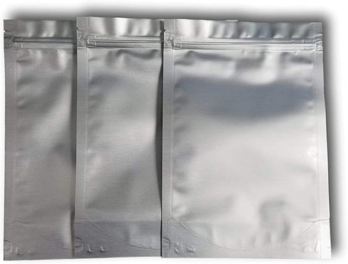 7.5 Mil Mylar Bags/Pouches - Multiple Sizes Genuine Odor-Proof Aluminum Foil-Lined Bag for Long Term Food, Grain, Dried Flowers, Baking, Herb, Storage Container (50) (7"x10"x3")