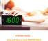 Homicial Digital Alarm Clock Radio for Bedroom with AM/FM Radio Dual Alarms, Preset, Sleep Timer and Dimmer, 4.5" Green LED Display, Corded Electric Powered