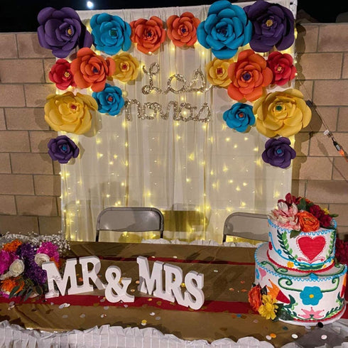 IronBuddy Mr Mrs Sign Letters 3D Wooden Letters Decoration Wooden Mr and Mrs Letters for Party Wedding Table Decoration Photo Props (Large, White)