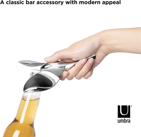 Umbra Tipsy Bottle Opener, One Sized, Chrome