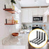 Shelf Brackets 10 Inch, Heavy Duty J Shelf Brackets with Lip, Black Metal Wall Shelf Brackets Floating Shelf Hardware for DIY Open Shelving