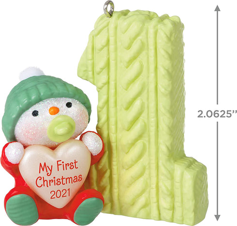 Hallmark Keepsake Christmas Ornament, Year Dated 2021, My First Christmas Snowman